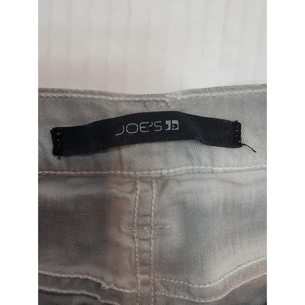 Joes Jeans Shorts Womens Sz 30 Silver Gray High Rise Denim